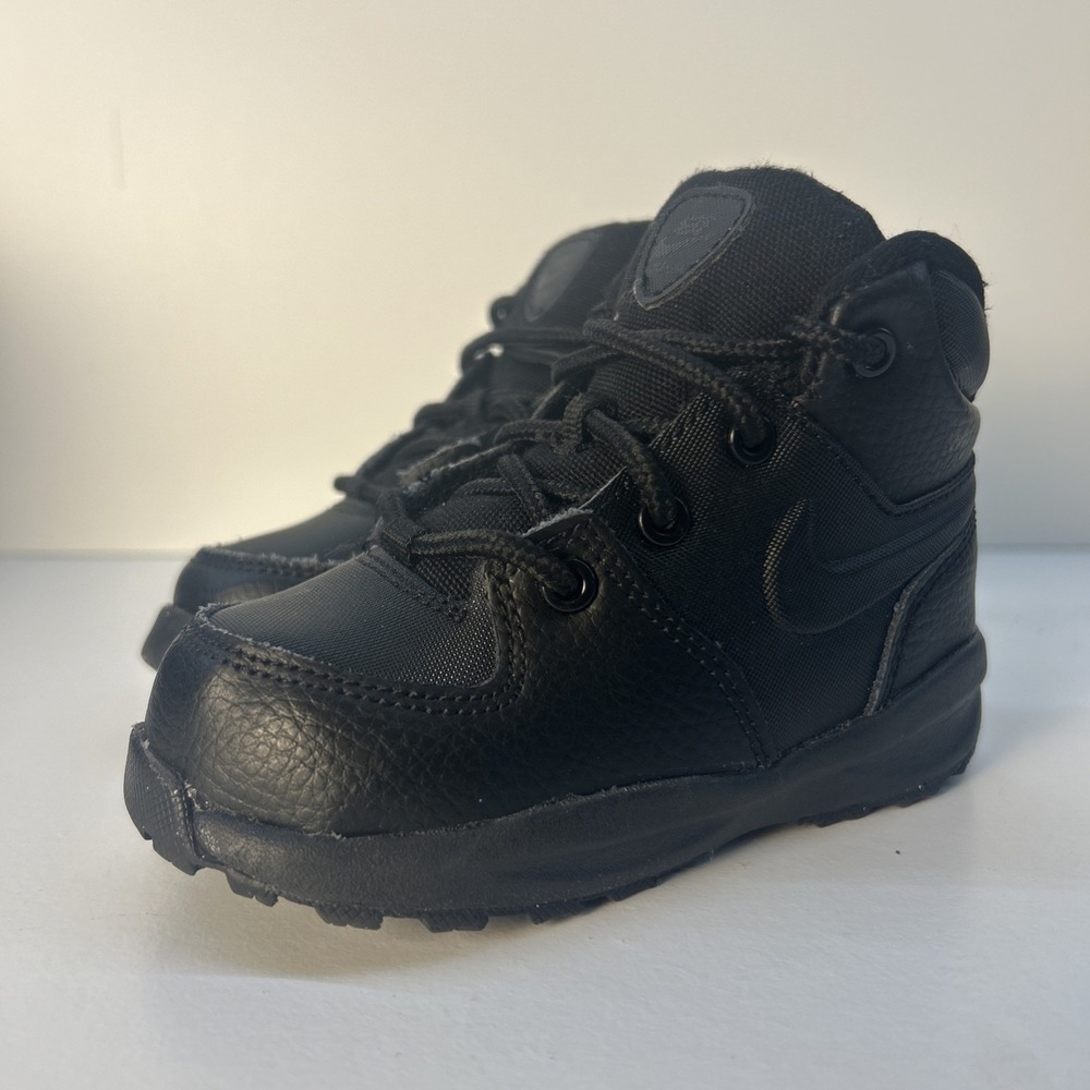 Nike‎ Manoa LTR Boots (TD) Toddler Size 7C Black Leather BQ5374-001